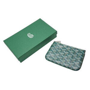 GOYARD Senna Pouch green leather